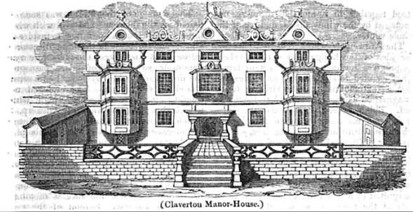 Claverton Manor from The Mirror of literature, amusement, and instruction, Volume 25 by Reuben Percy, John Timbs (1835) page 425-1