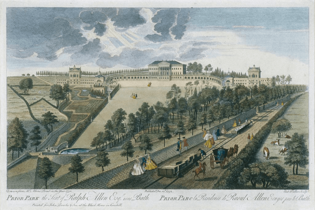 Prior Park, the Seat of Ralph Allen Esq. near Bath 1752 by Anthony Walker (1726-1765)