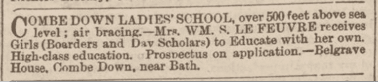 combe down ladies school bath chronicle thursday 4 july 1895