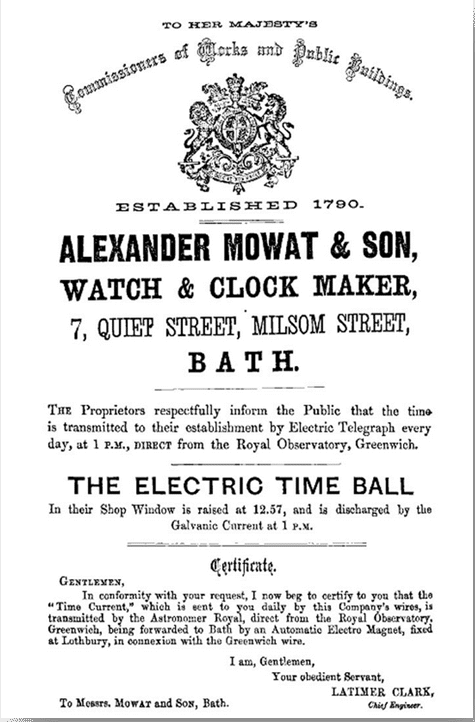 poster from 1859 for alexander mowat son