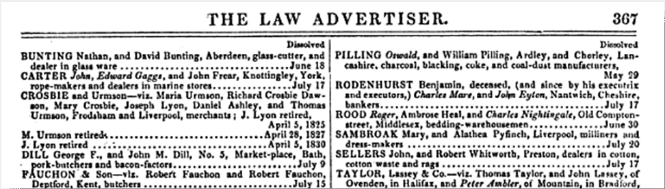 rood heal nightingale partnership the law advertiser volume 8 1830