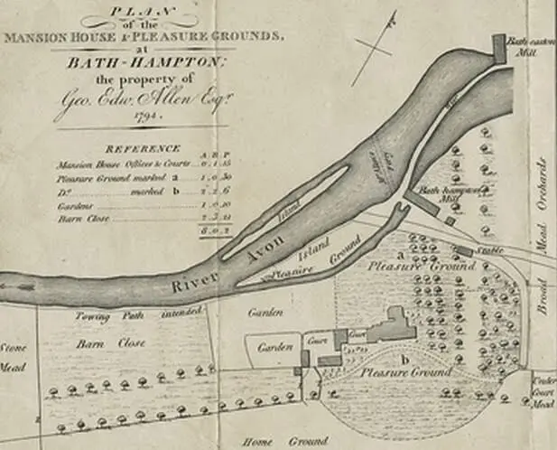 Bathampton Manor plan, 1794