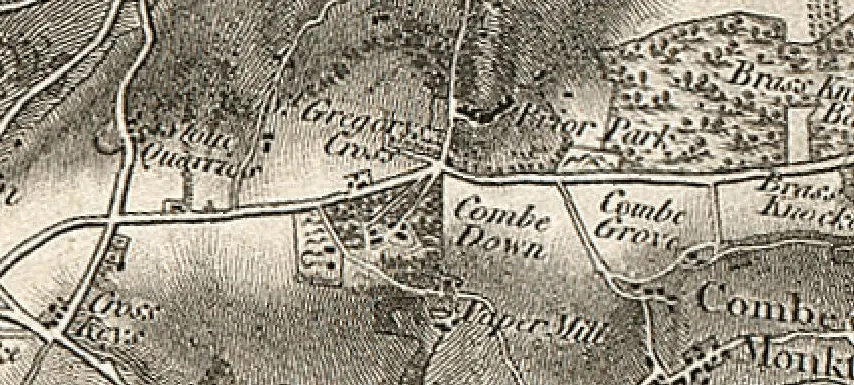 Historical map of Combe Down