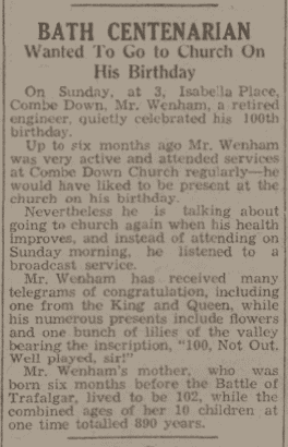 bath centenarian bath chronicle and weekly gazette saturday 29 march 1941