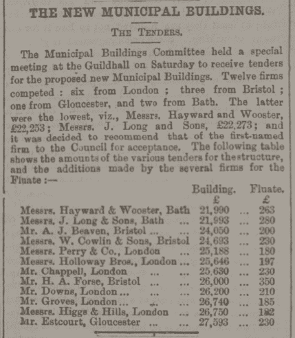 Hayward and Wooster new municipal buildings - Bath Chronicle and Weekly Gazette - Thursday 22 September 1892