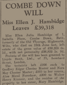 miss hambidge will bath chronicle and weekly gazette saturday 5 november 1932 236x300