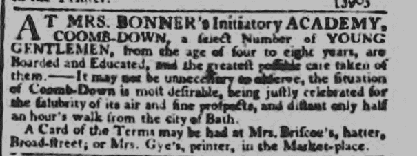 Mrs Bonner's initiatory academy - Bath Chronicle and Weekly Gazette - Thursday 5 December 1805