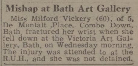 miss milford vickery injured bath chronicle and weekly gazette saturday 18 june 1949