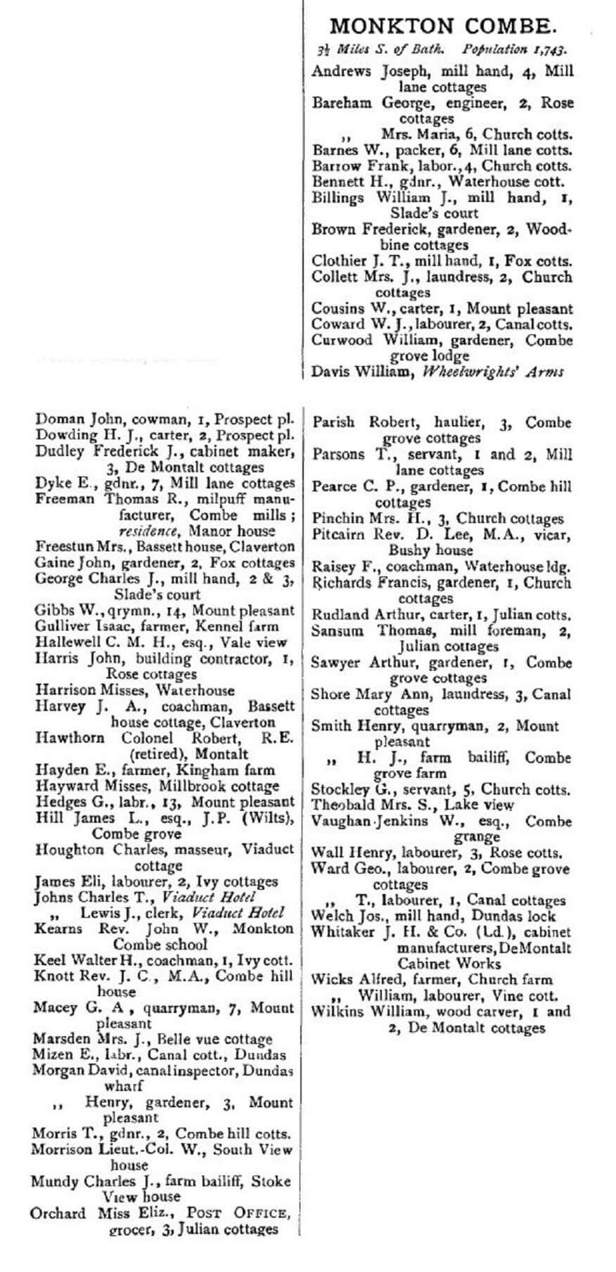 1902 po directory monkton combe