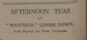 Afternoon teas at Mayfield - Bath Chronicle and Weekly Gazette - Saturday 5 November 1921