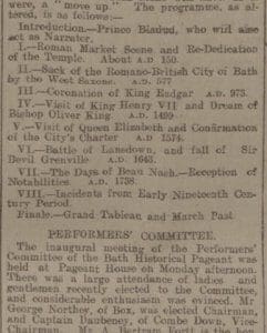 Bath Historical Pageant - Bath Chronicle and Weekly Gazette - Thursday 28 January 1909