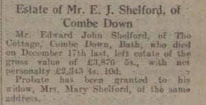 Edward John Shelford - Bath Chronicle and Weekly Gazette - Saturday 18 April 1931