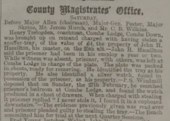 Henry Trelogden accused - Bath Chronicle and Weekly Gazette - Thursday 10 March 1881
