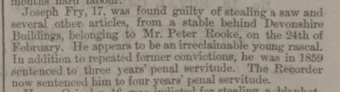 Joseph Fry guilty - Bath Chronicle and Weekly Gazette - Thursday 17 April 1862