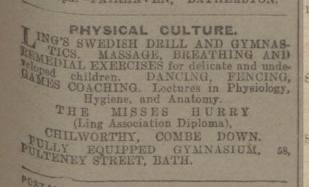 physical culture from the misses hurry bath chronicle and weekly gazette saturday 15 september 1917