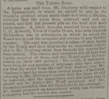 Resolving Daubeney's complaint - Bath Chronicle and Weekly Gazette - Thursday 22 September 1887