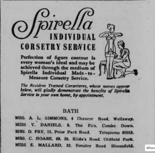 spirella advert bath chronicle and weekly gazette saturday 17 june 1950