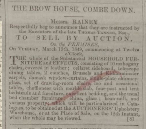 The Brow effects sale - Bath Chronicle and Weekly Gazette - Thursday 8 March 1849