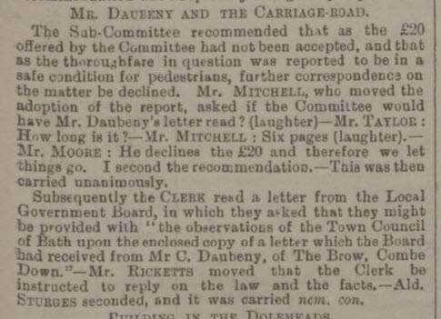The Daubeney complaint saga continues - Bath Chronicle and Weekly Gazette - Thursday 30 November 1893