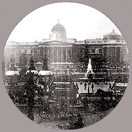 Trafalgar Square 1890, ten remaining frames by Wordsworth Donisthorpe