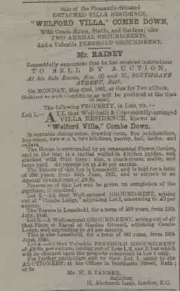 Welford for sale - Bath Chronicle and Weekly Gazette - Thursday 28 April 1881