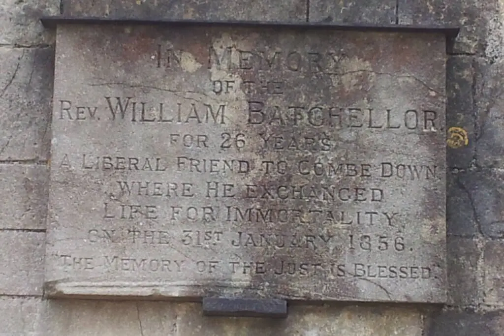 William Batchellor memorial on old Combe Down school
