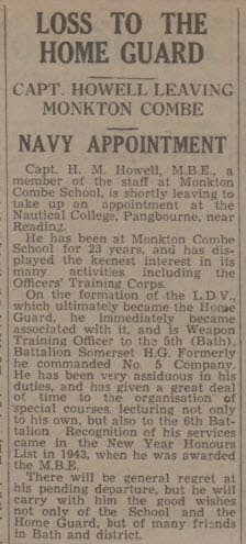 Capt H M Howell moves - Bath Chronicle and Weekly Gazette - Saturday 1 July 1944