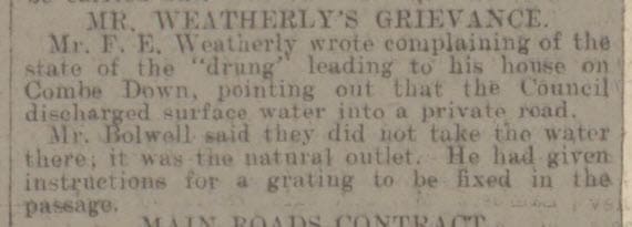 F E Weatherley's drung complaint - Bath Chronicle and Weekly Gazette - Saturday 24 May 1913