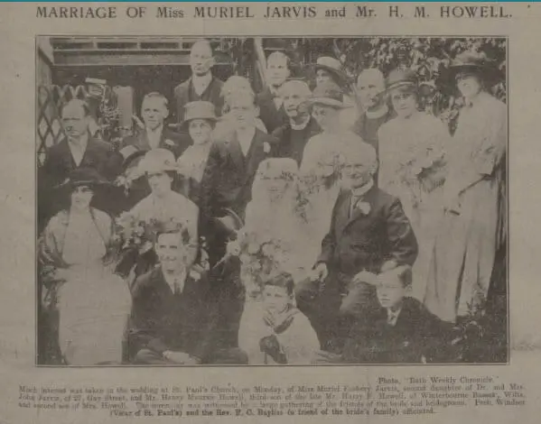 Marriage of H M Howell & M F Jarvis - Bath Chronicle and Weekly Gazette - Saturday 30 July 1921