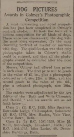 Mrs Haslam wins photography competition - Bath Chronicle and Weekly Gazette - Saturday 18 May 1935