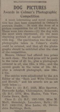 Mrs Haslam wins photography competition - Bath Chronicle and Weekly Gazette - Saturday 18 May 1935