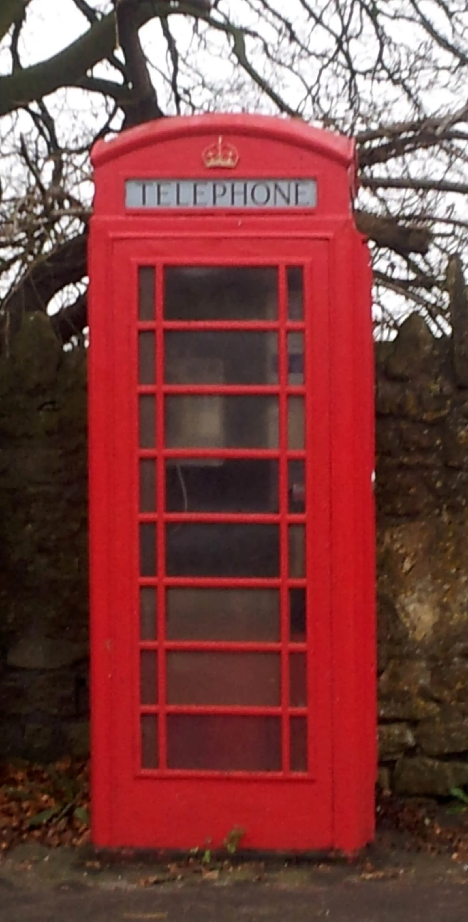 Phone box on Claverton Down Road