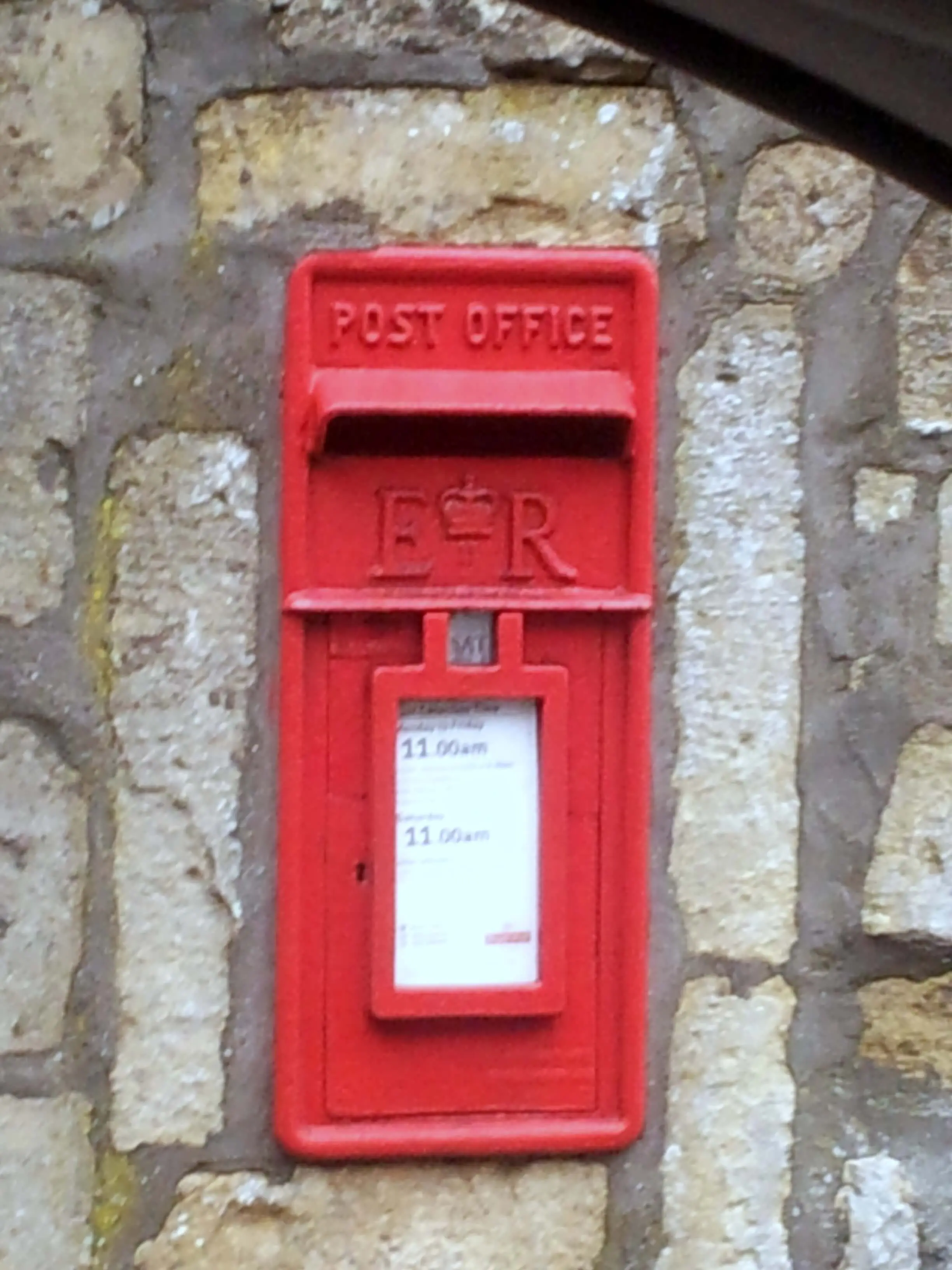 Post box on Brassknocker Hill