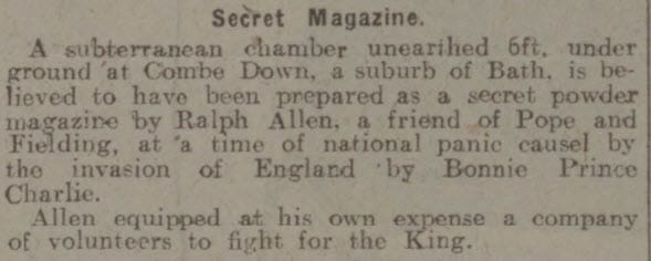 Secret powder magazine - Nottingham Evening Post - Friday 24 April 1925