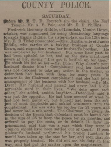 Frederick Denning Riddle - Bath Chronicle and Weekly Gazette - Thursday 26 May 1898