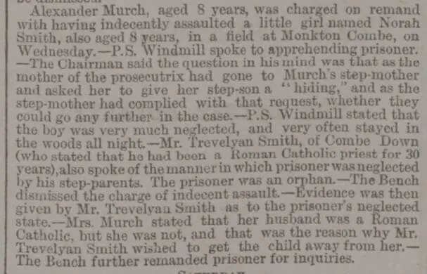 Indecent assault, Trevelyan Smith witness - Bath Chronicle and Weekly Gazette - Thursday 19 August 1880