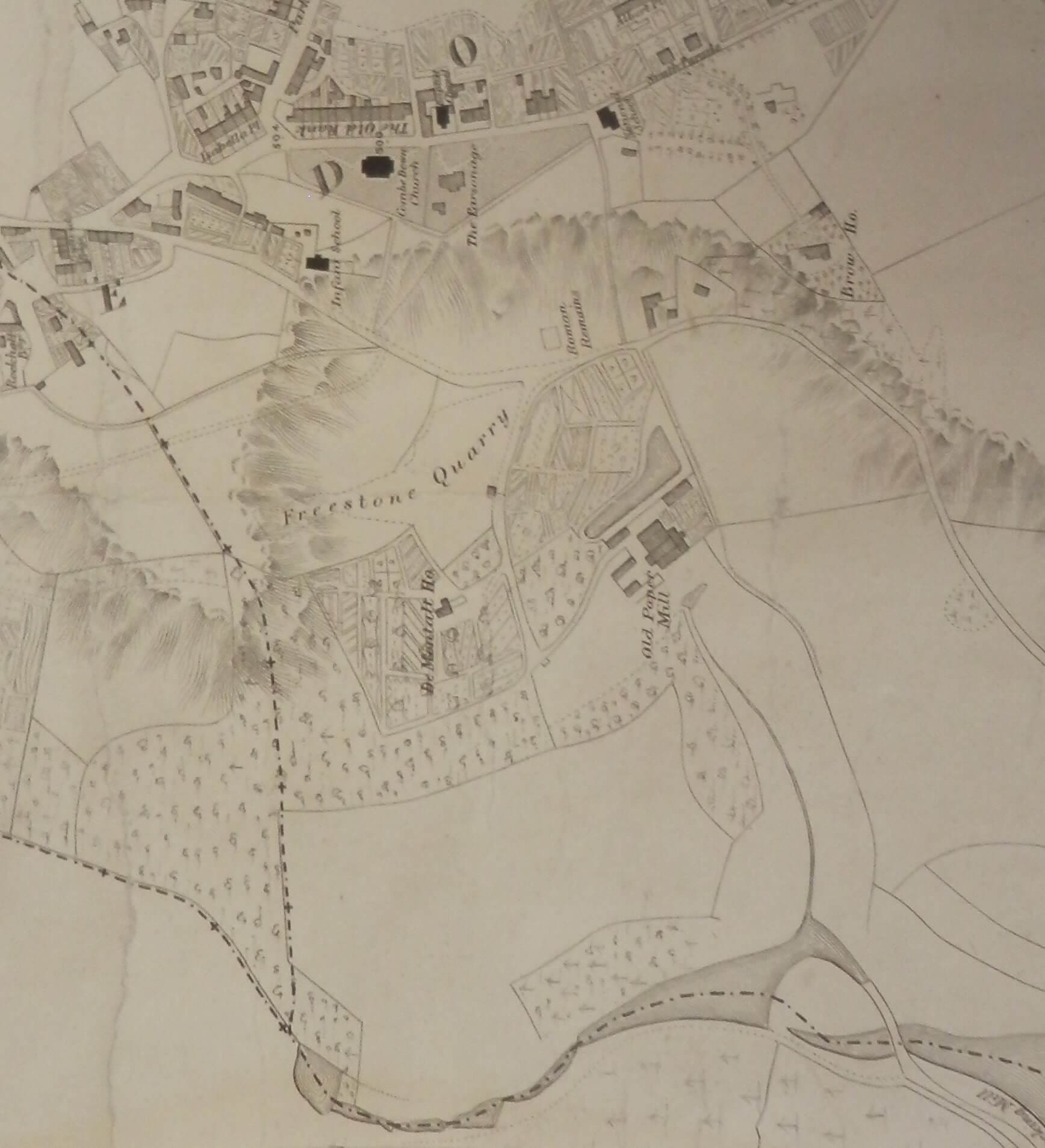1852 map by J H Cotterell - De Montalt Mills