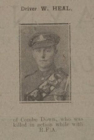 Driver W G Heal - Bath Chronicle and Weekly Gazette - Saturday 14 September 1918