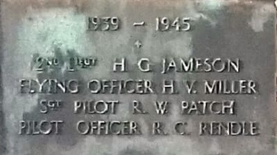 1939 1945 combe down war memorial cross plaques jameson to rendle