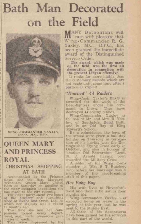bath man decorated on the field bath chronicle and weekly gazette saturday 29 november 1941