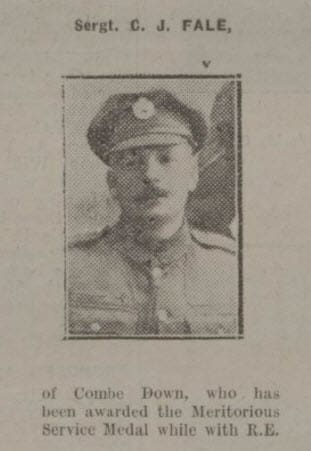 Claude John Gladstone Fale - Bath Chronicle and Weekly Gazette - Saturday 13 July 1918