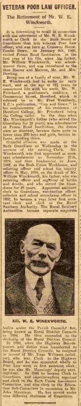 Winckworth retires - Bath Chronicle and Weekly Gazette - Saturday 2 June 1928