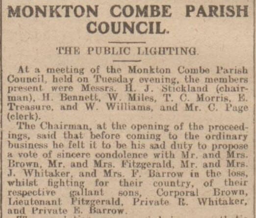 parish council condolences bath chronicle and weekly gazette saturday 16 september 1916