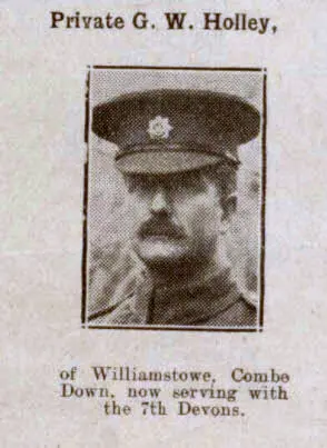 Private G W Holley - Bath Chronicle and Weekly Gazette - Saturday 19 January 1918