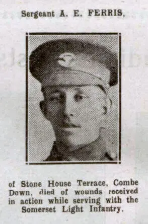Sergeant A E Ferris - Bath Chronicle and Weekly Gazette - Saturday 21 October 1916