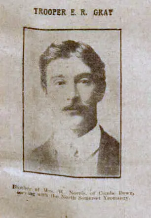 Trooper E R Gray - Bath Chronicle and Weekly Gazette - Saturday 23 January 1915