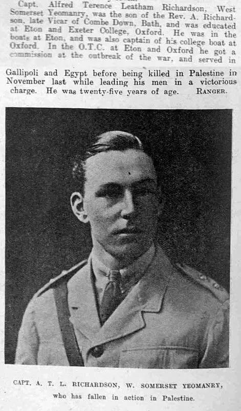 A T L Richardson - Illustrated Sporting and Dramatic News - Saturday 16 February 1918