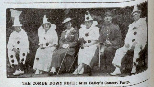 Combe Down fete concert party - Bath Chronicle and Weekly Gazette - Saturday 4 August 1917