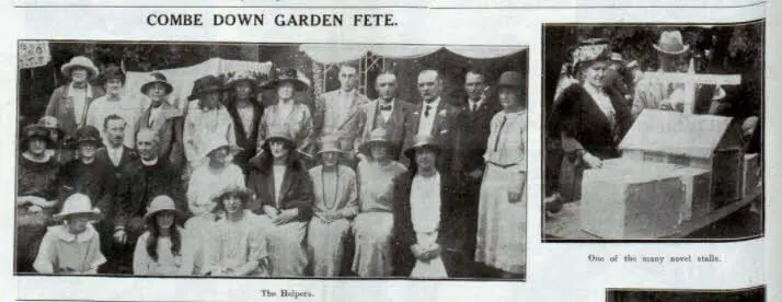 Combe Down fete stalls - Bath Chronicle and Weekly Gazette - Saturday 26 July 1924