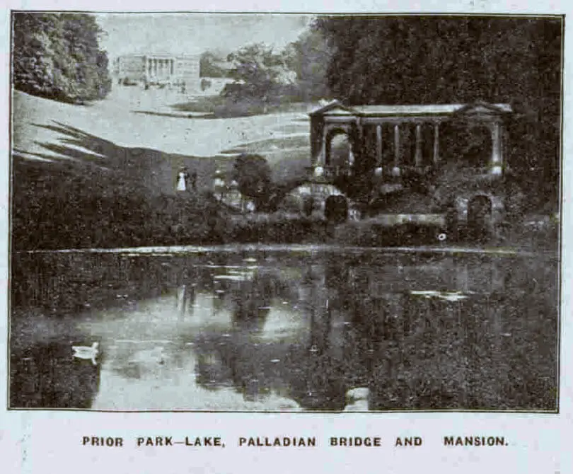 Grocers' Federation at Prior Park, lake and mansion